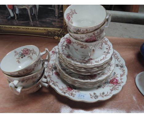 A part tea service, Booths Flora Chine