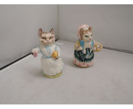Two Beswick Beatrix Potter figures, Tabitha Twitchett, First version, Cousin Ribby both bp3A