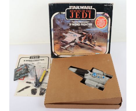 Kenner  Star Wars Return of The Jedi X-Wing Fighter Vehicle with Battle “Damaged” look feature, No 69780,  in excellent used 