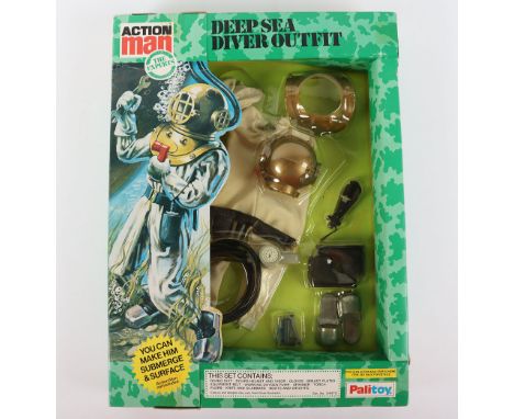 Action Man The Experts Deep Sea Diver Outfit, circa 1978 Cat No. 34373, contents: diving suit, divers helmet and visor, glove