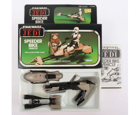 Vintage Boxed Kenner Star Wars Return of The Jedi Speeder Bike Vehicle, no.70500 in mint opened original condition, complete 