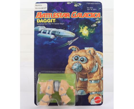 Battlestar Galactica Mattel Daggit Robot pet from the Tv space saga! Original Carded Figure, mint, sealed bubble is excellent