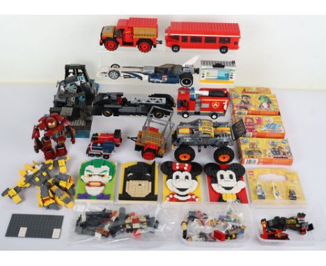 Quantity of Lego and other Building Block Toys, including: LEGO: 76119- Batmobile pursuit of the Joker(missing several pieces