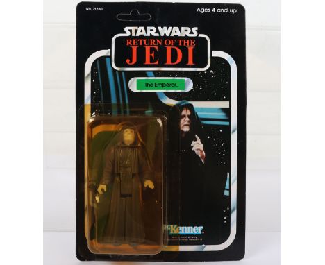 Kenner Star Wars Return of The Jedi The Emperor Vintage Original Carded Figure, 3 ¾ inches mint, factory sealed bubble (yello