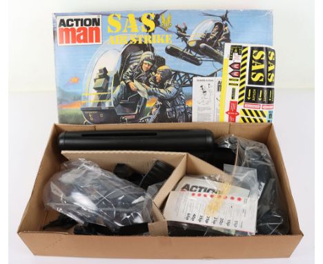 Action Man SAS Air Strike Helicopter circa 1978 Cat No 934879, working rotor and mounted heavy machine gun, complete with L11