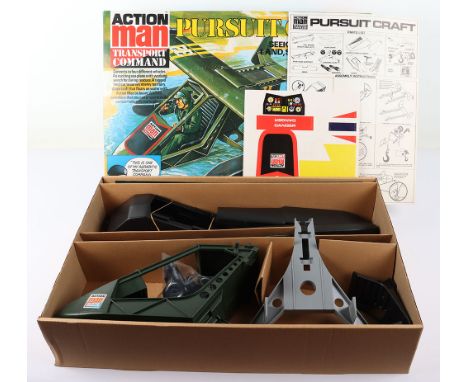 Palitoy Action Man Transport Command Pursuit Craft, Cat No 34738, seeks adventure on land, sea and in the air, Land-car, Sea-