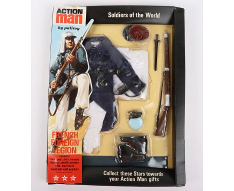 Palitoy Action Man Soldiers of the World French Foreign Legion Outfit, circa 1970 Cat No. 34143, contents: coat, sash, shirt,