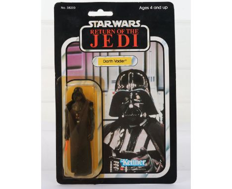 Kenner Star Wars Return of The Jedi Darth Vader Vintage Original Carded Figure, 3 ¾ inches mint, sealed bubble (yellowed), wi