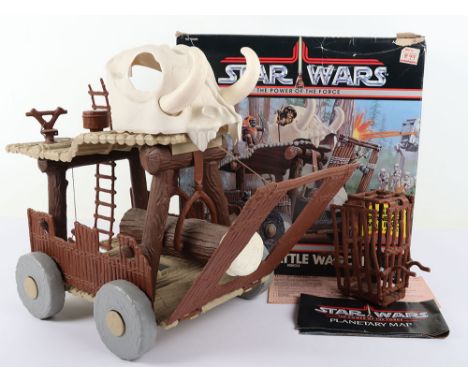 Scarce Vintage Kenner Star Wars The Power of The Force Ewok Battle Wagon Vehicle, Cat No 93690. Complete including battle ram