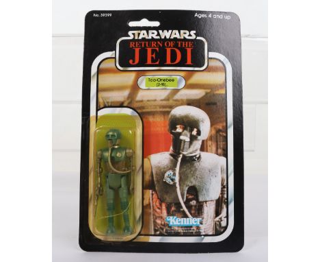 Kenner Star Wars Return of The Jedi Too-Onebee (2-1B) Vintage Original Carded Figure, 3 ¾ inches mint, factory sealed bubble 