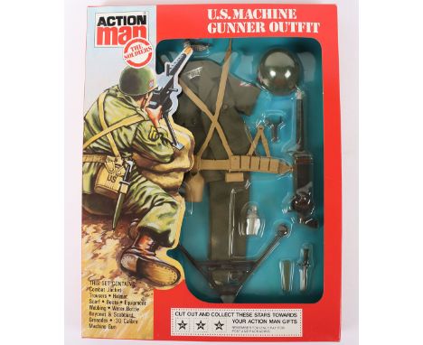 Vintage Action Man The Soldiers U.S. Machine Gun Outfit, circa 1978  Cat No.34328 content: Combat jacket, trousers, helmet, s