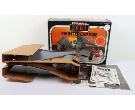 Vintage Boxed Clipper Meccano Star Wars Return of The Jedi Tie Interceptor Vehicle, made in France/Assemble in U.K sticker, 2
