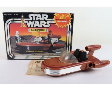 Kenner Star Wars Landspeeder Vehicle No. 38020, featuring floating suspension, opening front hood, plastic model in excellent