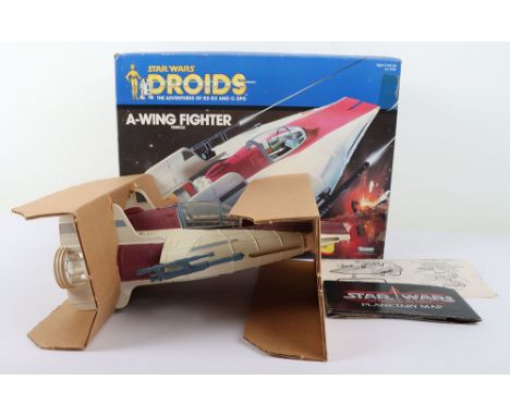 Kenner Star Wars Droids The Adventures of R2-D2 and C-3PO A-Wing Fighter Vehicle, complete with two side cannons and removabl