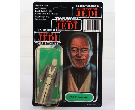 Palitoy General Mills Star Wars Tri Logo Return of The Jedi Anakin Skywalker Vintage Original Carded Figure, 3 ¾ inches mint,