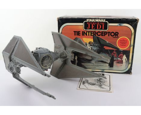 Vintage Boxed Clipper Meccano Star Wars Return of The Jedi Tie Interceptor Vehicle, made in France/Assemble in U.K sticker, 2