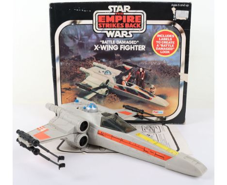 Boxed Vintage Palitoy Star Wars The Empire Strikes Back Battle Damaged X-Wing Fighter, in very good used original condition, 