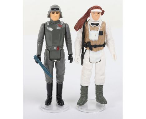 Two Vintage Star Wars The Empire Strikes Back Third Wave Action Figures, AT-AT  Commander/General Veers, with blue Bespin Bla