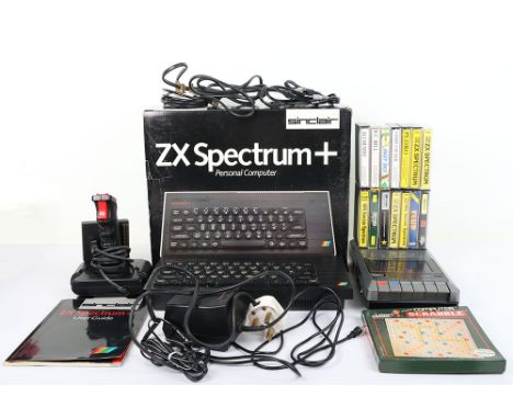 Sinclair ZX Spectrum +, Personal Computer, with its Original Manual, Original Cassett Player with its Manual, Joystick and 15