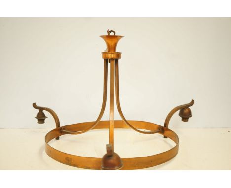 Art Nouveau copper light fitting 