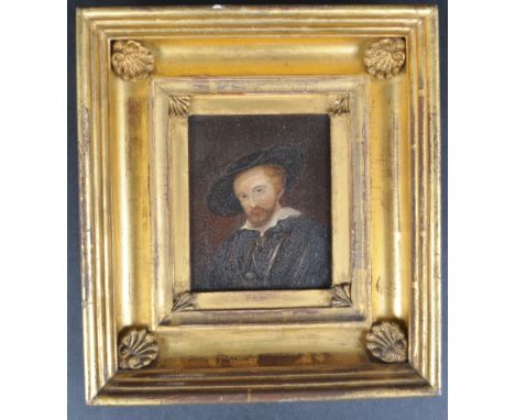 After Sir Peter Paul Rubens - An oil on board self portrait painting study depicting the famous artist after the original. Se