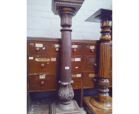 A 19th century mahogany pedestal plant stand, height 115.5cm. 