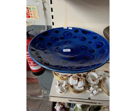 A Poole pottery 'Blue Venitian Galaxy' charger, diameter 40cm. 