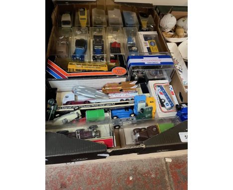 A box of model vehicles including Exclusive First Editions, Solido etc 