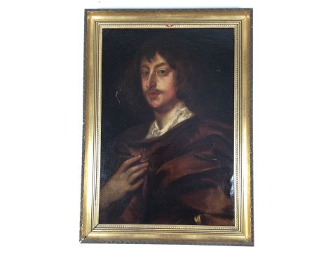 George Digby 2nd Earl of Bristol C.1690. Portrait oil on canvas. after Sir Anthony van Dyck.  W:46cm x H:67cm