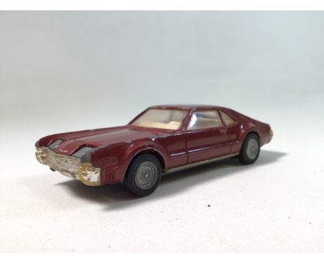 Assortment of vintage Corgi cars and farm models, to include No.276 Oldsmobile Toronado in red with working pop-up headlights