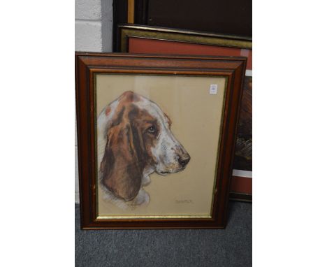 Truda Panet, Jasper, portrait of a bloodhound, signed.