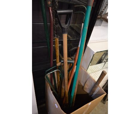 A quantity of gardening tools.