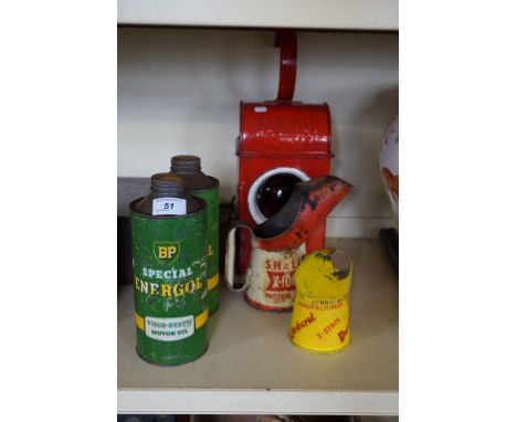 A mixed lot of assorted advertising and further items to include a Watchman red painted lamp, together with two BP special En