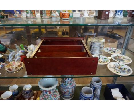 A collection of assorted ceramics to include a pair of Moorcroft style vases, a teak shelf containing a mixed lot of dolphins