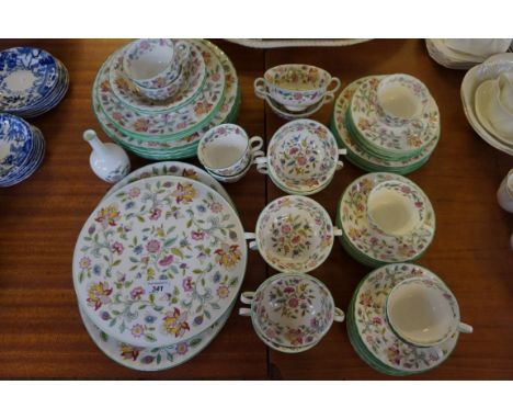 A Minton Haddon Hall pattern tea and dinner service.