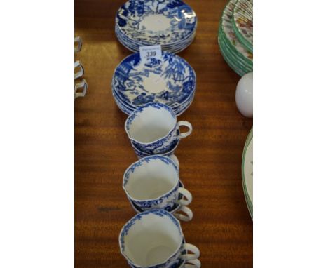 A Royal Crown Derby blue and white six setting tea service.