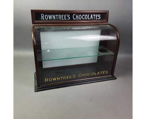 ROWNTREE'S CHOCOLATES, ORIGINAL COUNTER-TOP ADVERTISING CABINET EARLY 20TH CENTURY mahogany cased, inscribed Rowntree's Choco