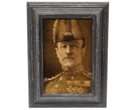 JH Barrett & Co portrait tile of Admiral Sir John Jellicoe, modelled by George Cartlidge, 23cm x 15cm.