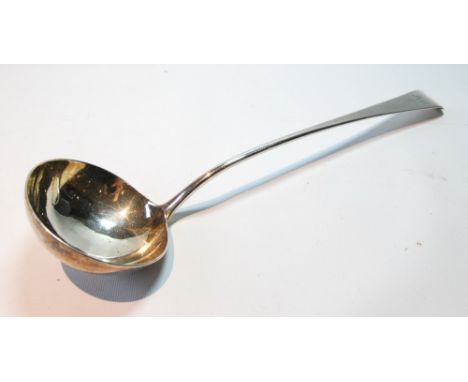 Silver soup ladle, initialled and dated 1807, by Thomas Wallis, 1806, 5½oz.