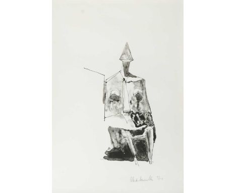 § Lynn Chadwick CBE, RA (1914-2003) Neujahrskarte (New Year Card)signed and dated 'Chadwick 71' (lower right); titled to the 