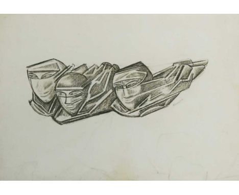 § William Roberts RA (1895-1980) The Khamsin - a proof for the tailpiece drawing for Lawrence's Seven Pillars of Wisdomlithog