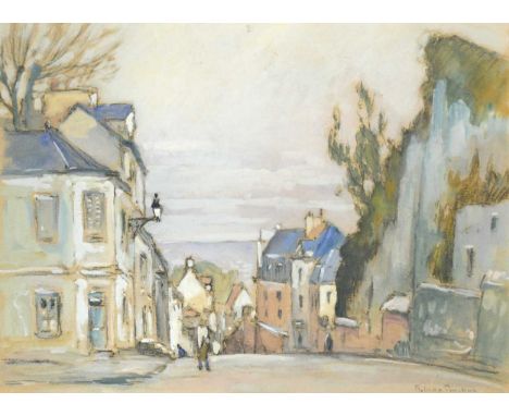 Robert Antoine Pinchon (1886-1943) Continental street scenesigned 'Robert A Pinchon' (lower right)gouache26.5 x 37cm;together