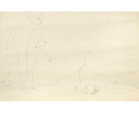 Henri  Gaudier-Brzeska (1891-1915) Reclining Nudeink24.5 x 37cmProvenance:Collection of Alan Barlow (1926-2005)Not examined o