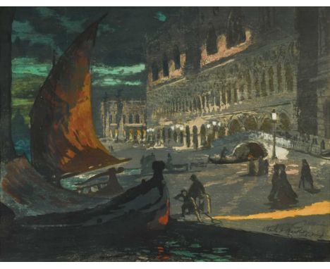 Charles Hodge Mackie RSA, RSW (1862-1920)  The Ducal Palace, Venice, 1911 signed in the plate and bearing the dedication 'To 