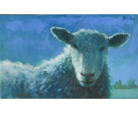 § Philip Hicks (1928-2021)  Watchful Sheep signed 'Hicks' (upper right); further signed, titled and dated 1995 to the reverse