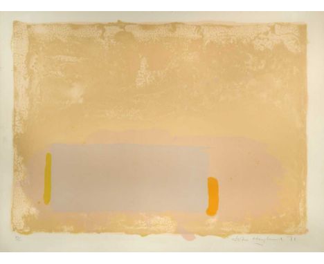 § John Hoyland RA (1934-2011) Brown-Beige-Pinksigned and dated 'John Hoyland 71' (lower right); numbered 89/100lithograph59 x