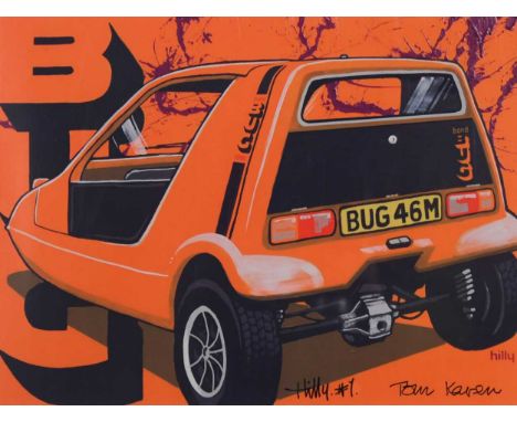 § Tom Karen, a collection of thirteen automobile renderings for Ogle, together with two designs for Westwood ride-on mowers a