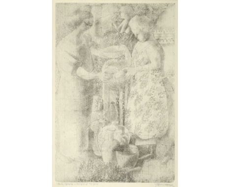§ Sir Stanley Spencer CBE, RA (1891-1959) Disciples at the Gateinscribed 'Stanley SPENCER' (lower left); numbered 74/75photo-