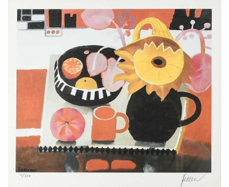 § Mary Fedden OBE RA RWA (1915-2012) The Orange Mug, 1996signed 'Fedden' (lower right); numbered 11/550offset lithograph on w