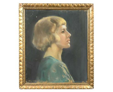 A. Constance Richardson (fl.1927-1938) Portrait of a lady in profilesigned 'A Constance Richardson' (lower left)pastel47.5 x 